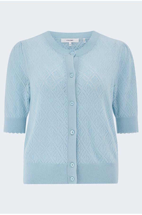 delicate cashmere cardigan in sky blue