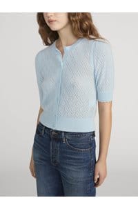 delicate cashmere cardigan in sky blue