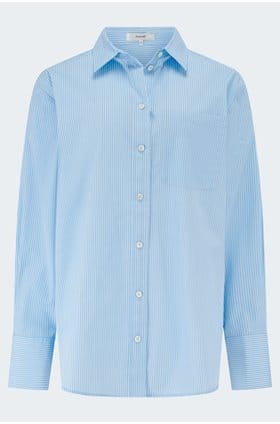 The Striped Boy Shirt in Powder Blue