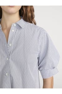 the billow sleeve shirt in navy stripe