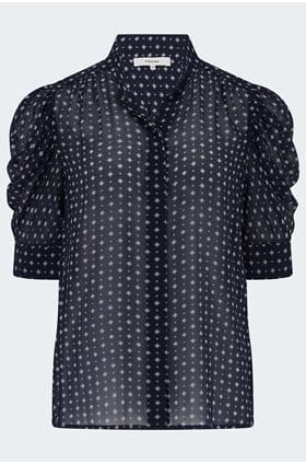 The Tie Gillian Top in Navy Multi