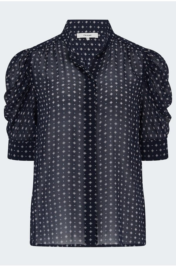 the tie gillian top in navy multi