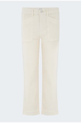 Quincy Ankle Straight Trouser in Quartz Sand