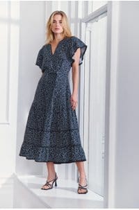 gia dress in mini chain daisies