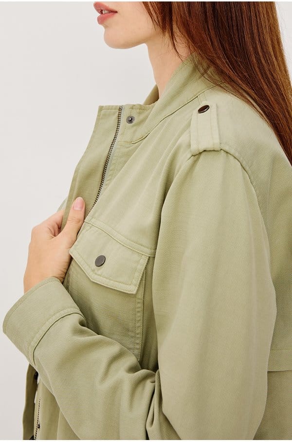 collins jacket in vintage sage