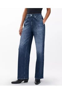 wide leg miramar cotton terry pant in petra