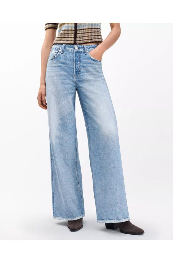 sofie miramar cotton terry wide leg pant in raily