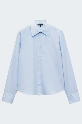 Dayton Poplin Shirt in Light Blue