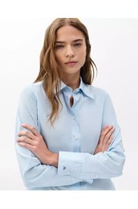dayton poplin shirt in light blue