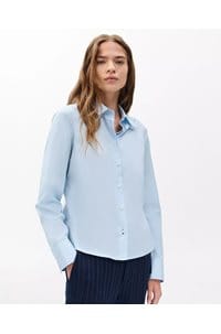 dayton poplin shirt in light blue