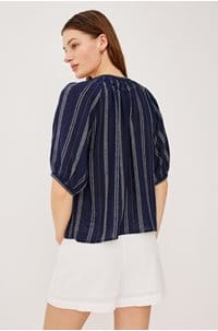 rix top in marina stripe
