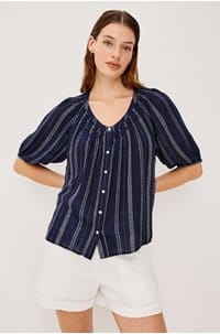 rix top in marina stripe