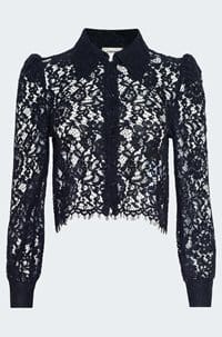 anita lace blouse in black