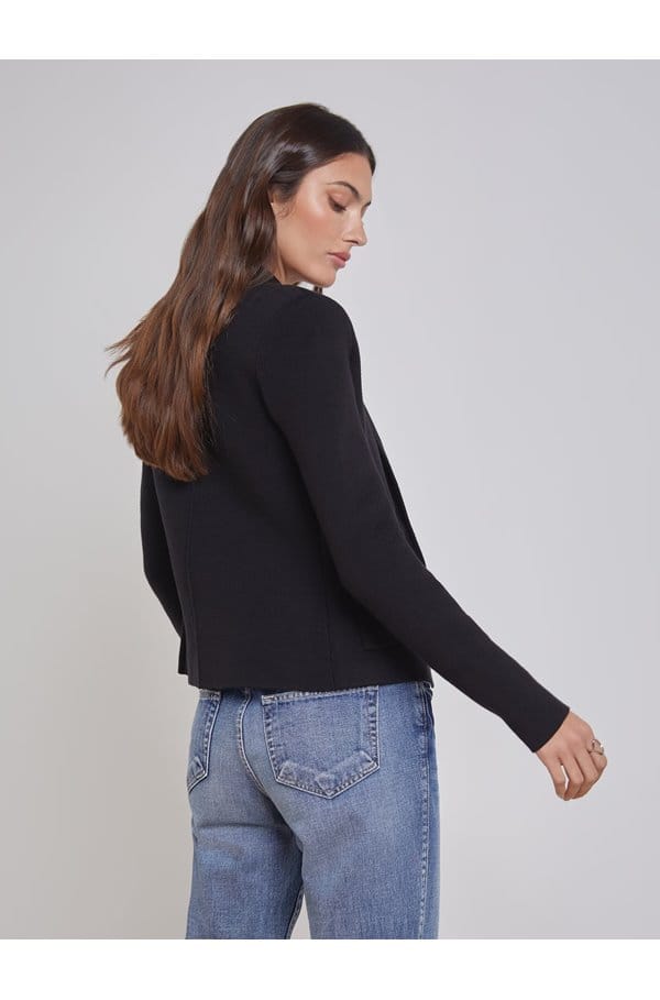 sofia knit blazer in black