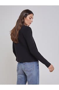 sofia knit blazer in black