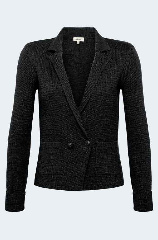 sofia knit blazer in black