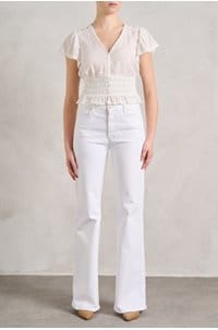 sofia 33 flared jean in crisp white