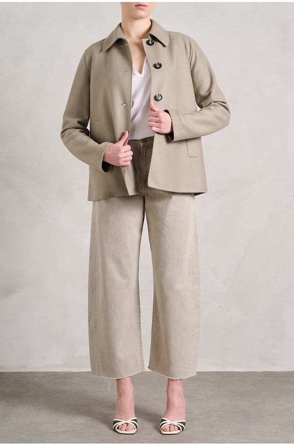 short loden jacket in dove