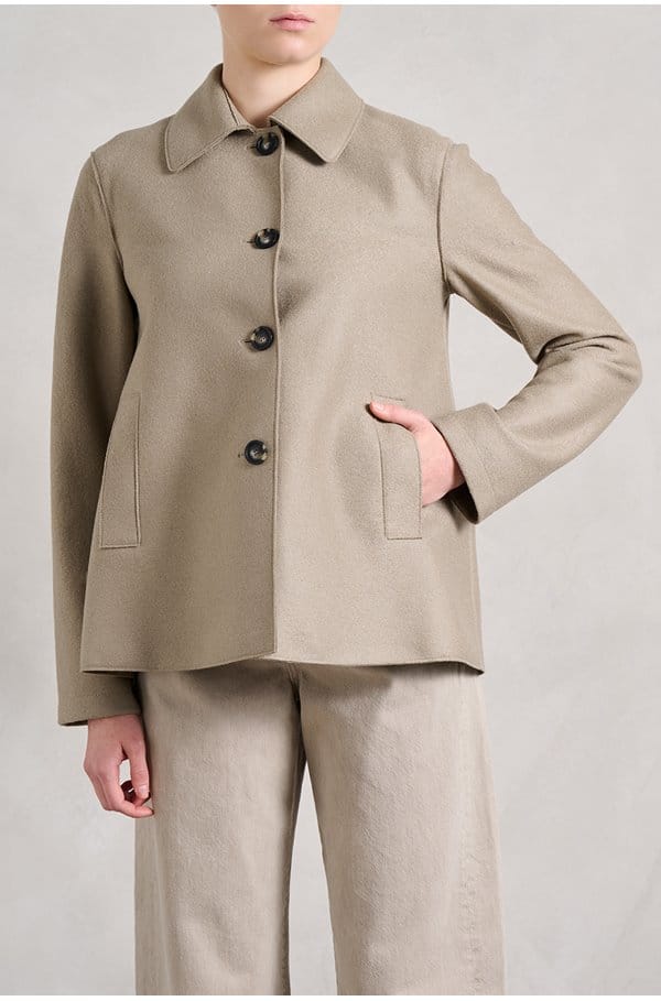 short loden jacket in dove