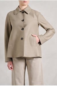 short loden jacket in dove