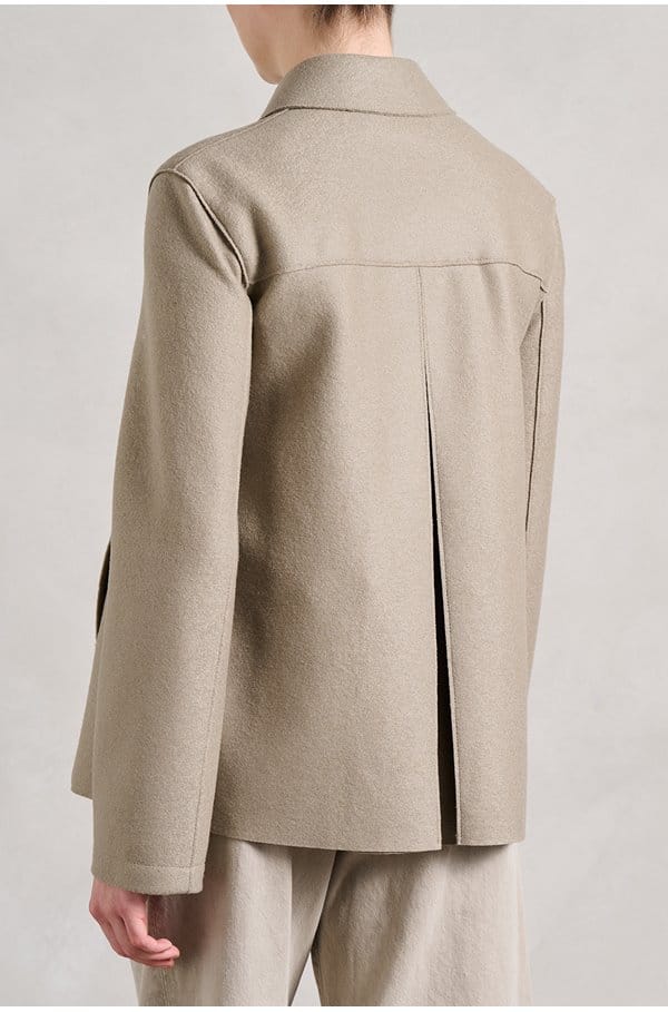 short loden jacket in dove