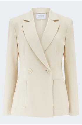 Double Breasted Blazer in Ivory