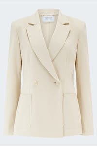 double breasted blazer in ivory