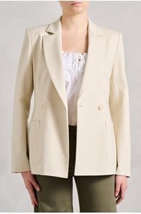 double breasted blazer in ivory