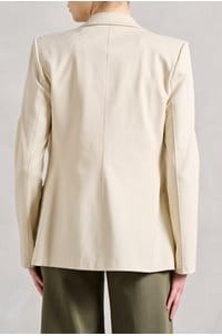 double breasted blazer in ivory