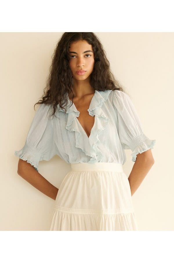 henri top in alice blue