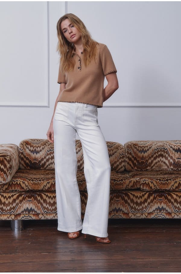 slim palazzo with modernist pockets in au natural clean