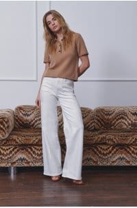 slim palazzo with modernist pockets in au natural clean