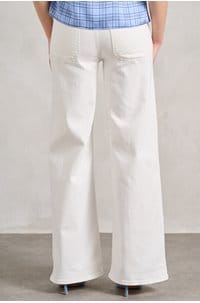 slim palazzo with modernist pockets in au natural clean