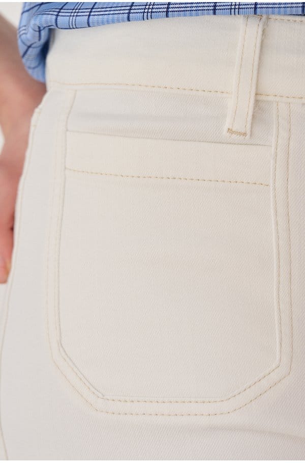 slim palazzo with modernist pockets in au natural clean