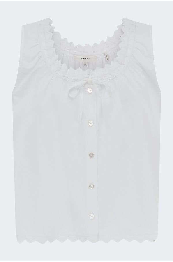 the serene tank in white