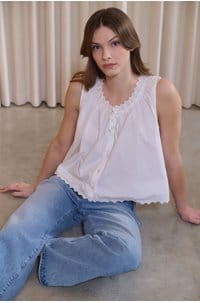 the serene tank in white