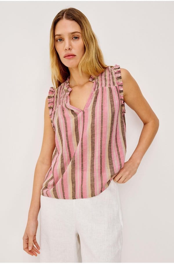 arlene top in cordoba stripe