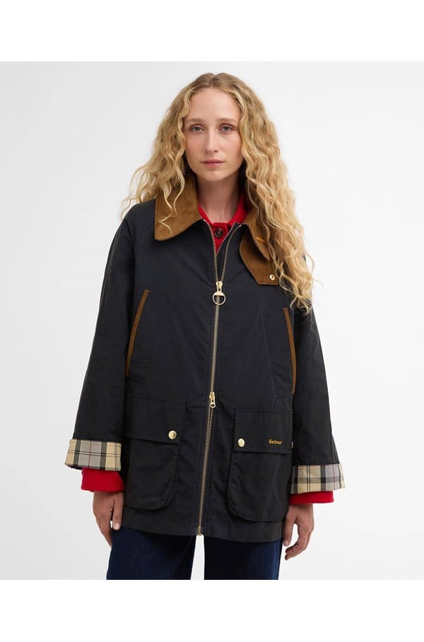 icons bedale showerproof jacket in navy