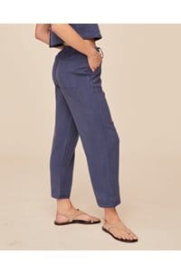easy pocket wide leg crop in midnight surf