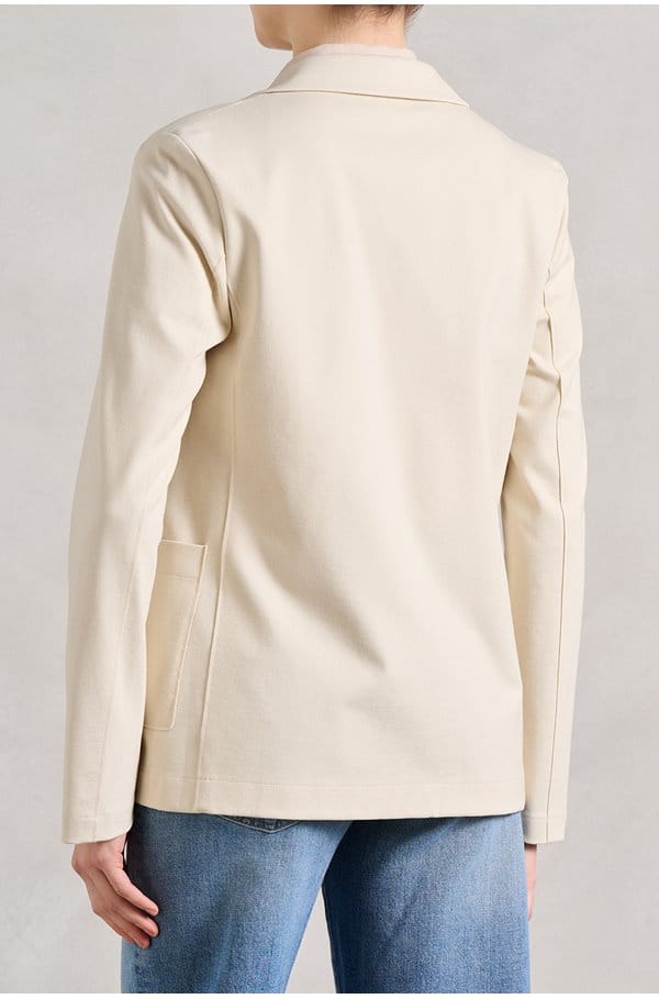 stand up collar blazer in ivory