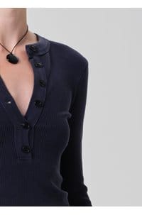 varra henley top in mineral navy