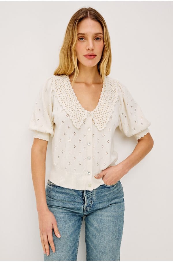 mindy knitted top in ivory