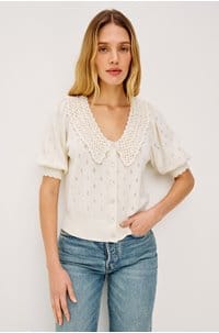 mindy knitted top in ivory