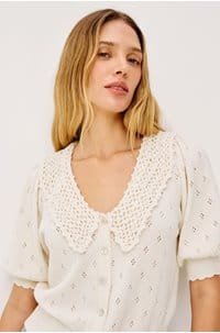 mindy knitted top in ivory