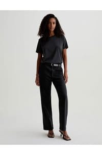 caden straight tailored trouser in super black