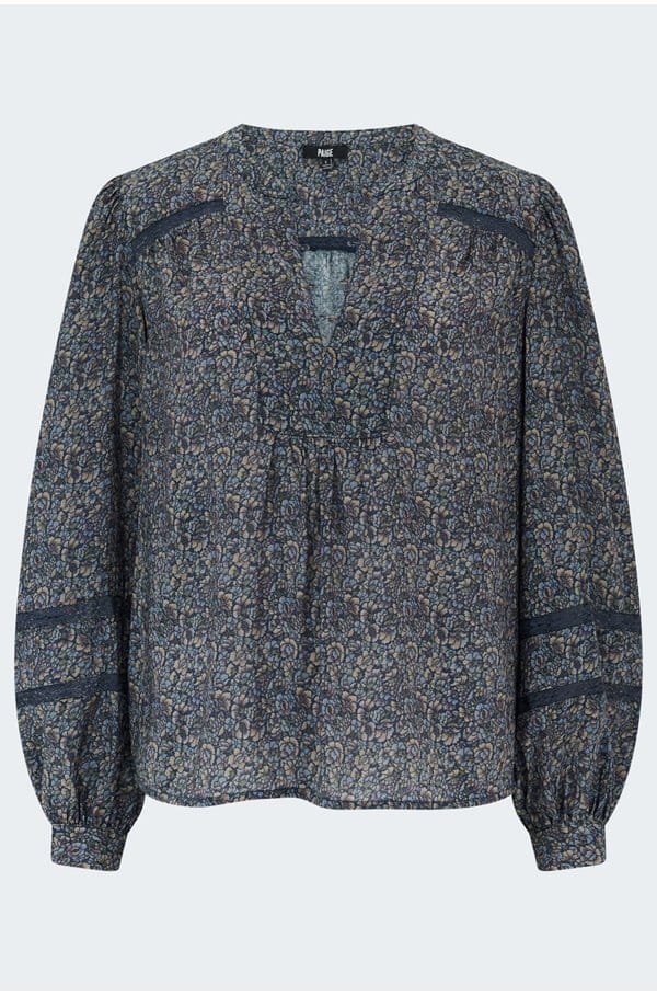 calgary blouse in navy multi