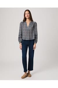 calgary blouse in navy multi