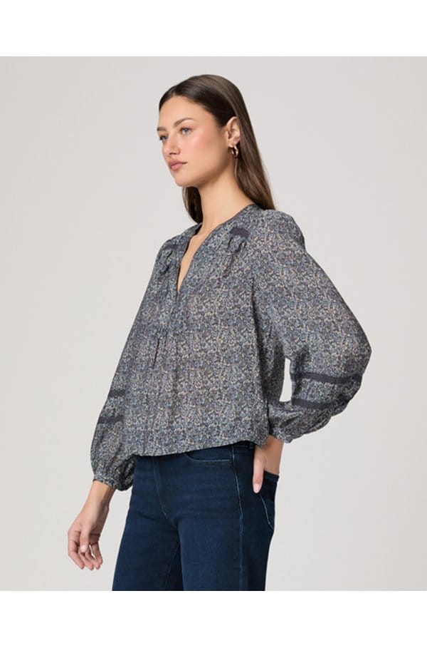 calgary blouse in navy multi