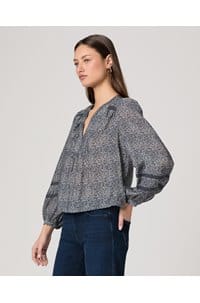calgary blouse in navy multi