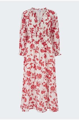 Matia Dress in Red Jasmine